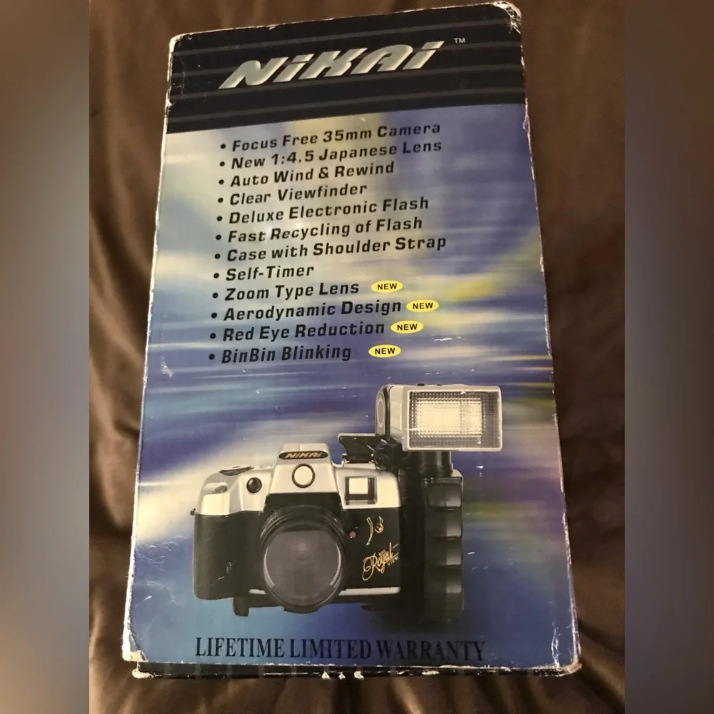 🌟3xHP🌟NIB VTG Nikai Deluxe Camera Set with Self Timer 35mm
